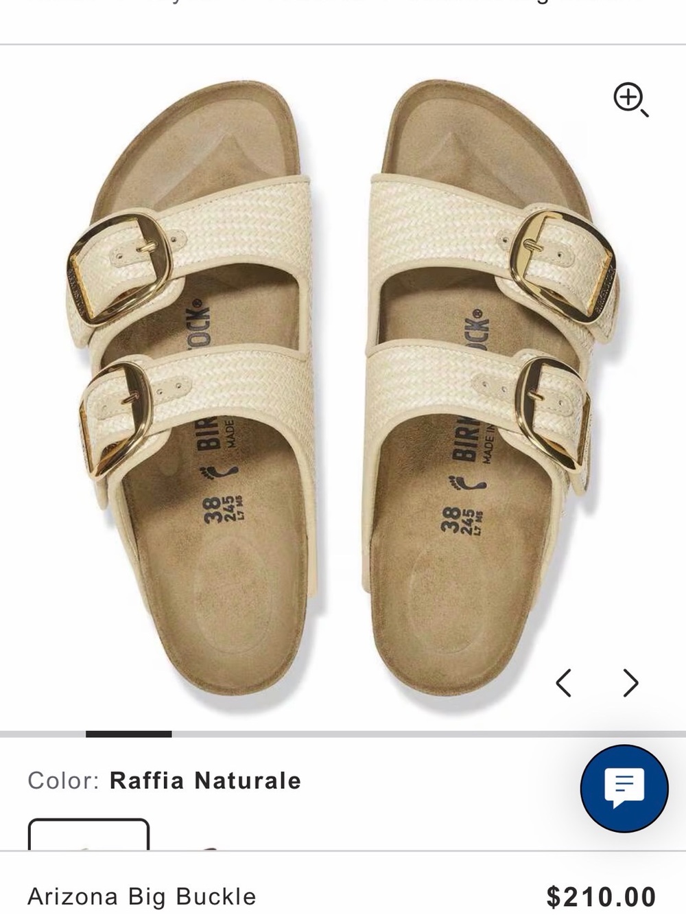 Birkenstock Arizona Big Buckle-Raffia Naturale